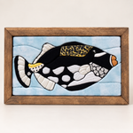 Clown Triggerfish Kinusaiga Kit – No-Sew Ocean Fabric Art — styled mockup based on real video