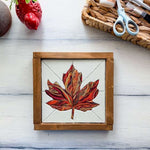 Maple Leaf Kinusaiga kit, autumn no-sew fabric art