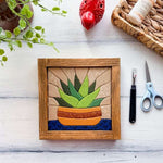 Succulent Kinusaiga kit, mini plant fabric art