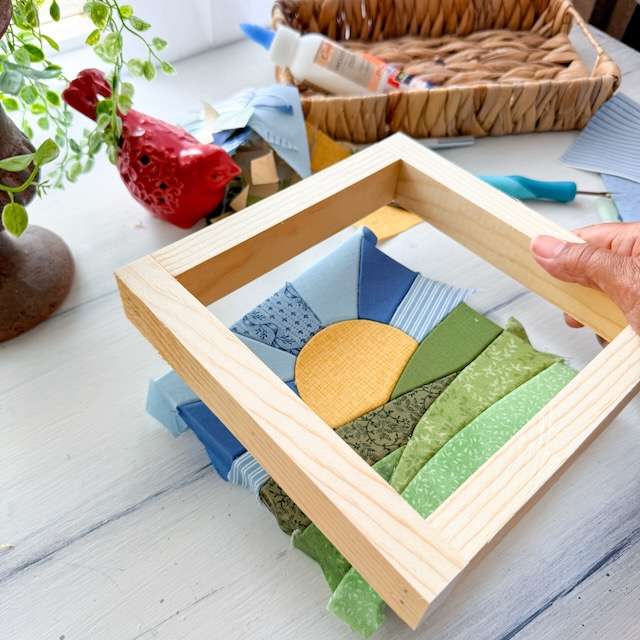 Adding a wooden frame to a Kinusaiga piece