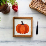 Pumpkin Kinusaiga kit, fall no-sew fabric art